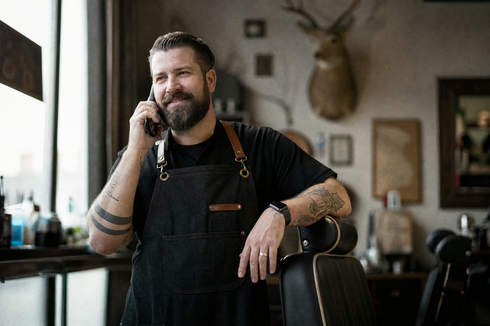 Business owner taking the call